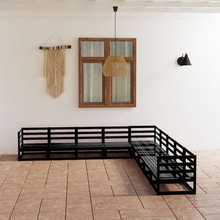 9-Delige Loungeset Massief Grenenhout