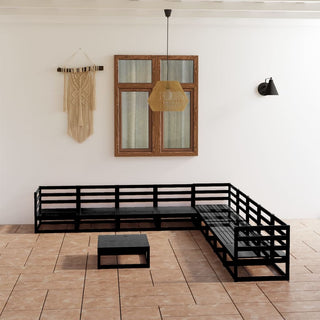 10-Delige Loungeset Massief Grenenhout
