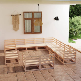 13-Delige Loungeset Massief Grenenhout
