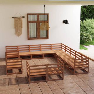 13-Delige Loungeset Massief Grenenhout