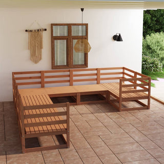 8-Delige Loungeset Massief Grenenhout