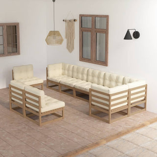 9-Delige Loungeset Massief Grenenhout