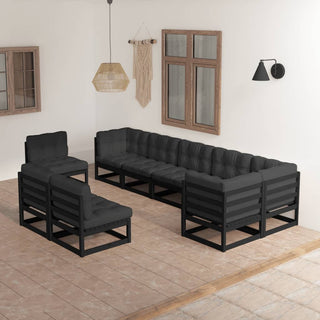 9-Delige Loungeset Massief Grenenhout