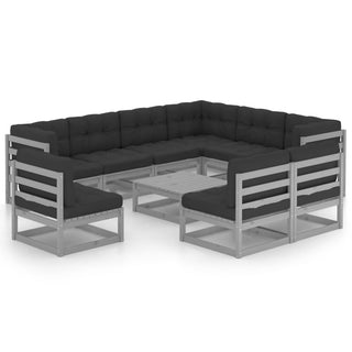 10-Delige Loungeset Massief Grenenhout