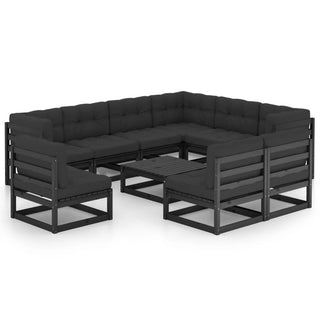 10-Delige Loungeset Massief Grenenhout