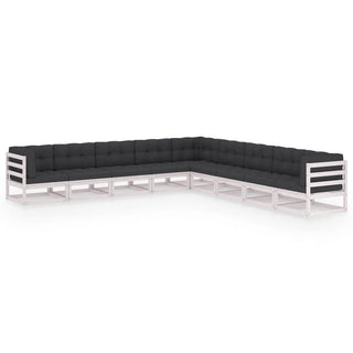 9-Delige Loungeset Massief Grenenhout
