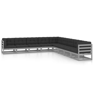 9-Delige Loungeset Massief Grenenhout