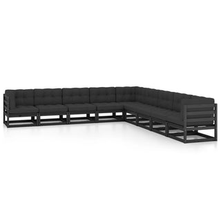 9-Delige Loungeset Massief Grenenhout
