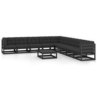 10-Delige Loungeset Massief Grenenhout