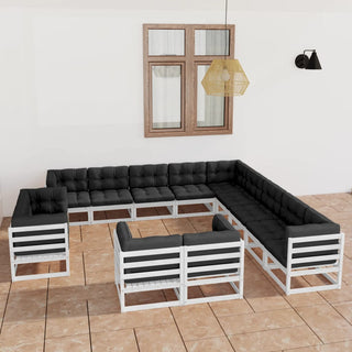 13-Delige Loungeset Massief Grenenhout