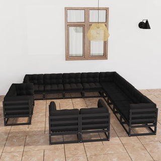 13-Delige Loungeset Massief Grenenhout