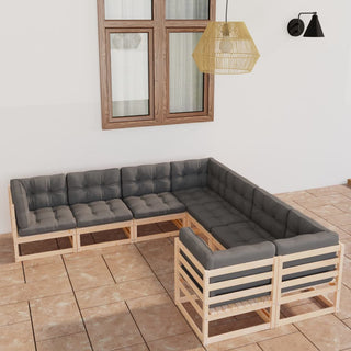 8-Delige Loungeset Massief Grenenhout