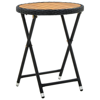 Salontafel 60 Cm Poly Rattan En Massief Acaciahout