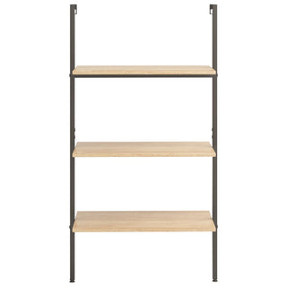 Ladderrek Met 3 Schappen 64X35X20,5 Cm En Zwart