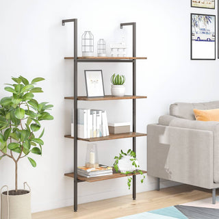 Ladderrek Met 3 Schappen 64X35X20,5 Cm En Zwart