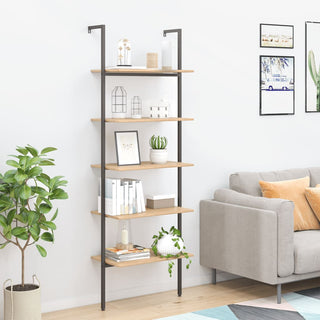 Ladderrek Met 3 Schappen 64X35X20,5 Cm En Zwart
