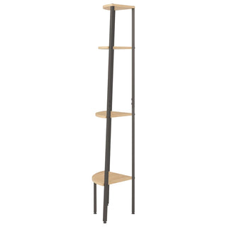 Hoekkastje Met 4 Schappen 45,5X3,5X50 Cm En Zwart