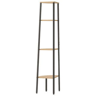 Hoekkastje Met 4 Schappen 45,5X3,5X50 Cm En Zwart