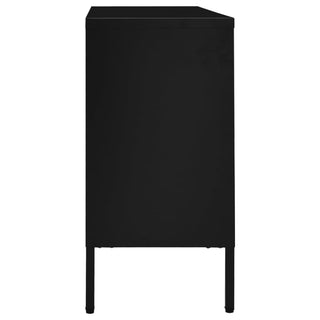 Dressoir 05X35X70 Cm Staal En Gehard Glas