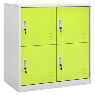 Lockerkast 90X45X92,5 Cm Staal Lichtgrijs En Groen