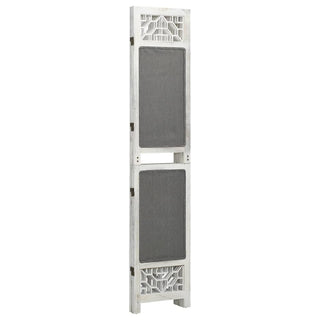 Kamerscherm Met 3 Panelen Stof Grijs