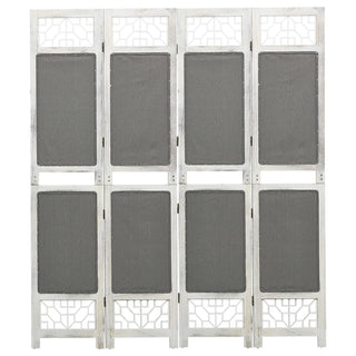 Kamerscherm Met 3 Panelen Stof Grijs