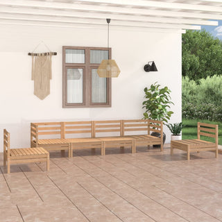 6-Delige Loungeset Massief Grenenhout