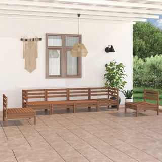 6-Delige Loungeset Massief Grenenhout