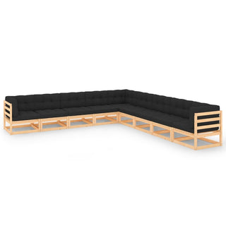 9-Delige Loungeset Massief Grenenhout