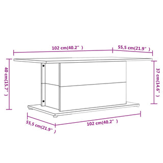 Salontafel 102X55,5X40 Cm Spaanplaat