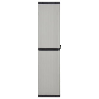 Tuinkast Met 3 Schappen 68X40X168 Cm Grijs En Zwart