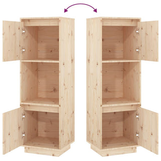 Hoge Kast 38X35X7 Cm Massief Grenenhout