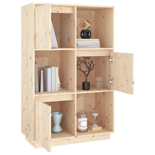 Hoge Kast 74X35X7 Cm Massief Grenenhout