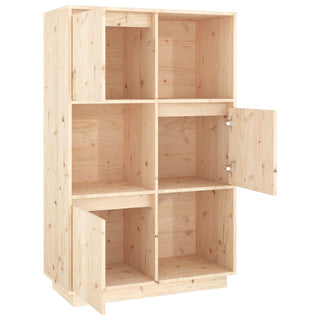 Hoge Kast 74X35X7 Cm Massief Grenenhout
