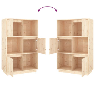 Hoge Kast 74X35X7 Cm Massief Grenenhout
