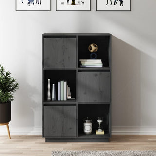 Hoge Kast 74X35X7 Cm Massief Grenenhout