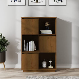 Hoge Kast 74X35X7 Cm Massief Grenenhout