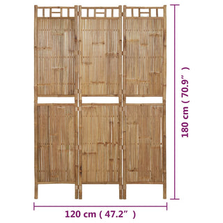 Kamerscherm Met 3 Panelen Bamboe