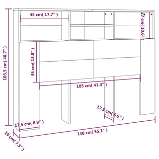 Hoofdbordkast 40X9X03,5 Cm