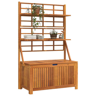 Opbergbox Met Latwerk 99X50X160 Cm Massief Acaciahout