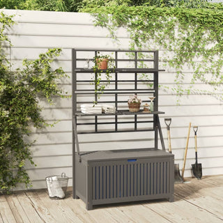 Opbergbox Met Latwerk 99X50X160 Cm Massief Acaciahout