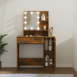 Kaptafel Met Led-Verlichting 86,5X35X136 Cm