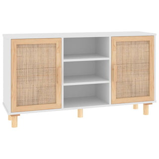 Dressoir 05X30X60 Cm Massief Grenenhout En Rattan
