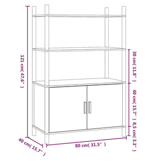 Hoge Kast 80X40X2 Cm Bewerkt Hout