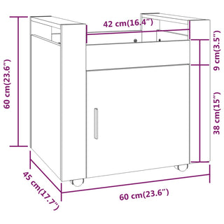 Bureaukastje 60X45X60 Cm Bewerkt Hout