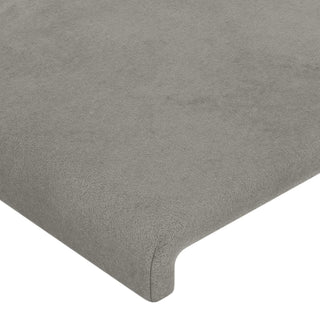 Hoofdbord Led 80X5X78/88 Cm Fluweel Lichtgrijs