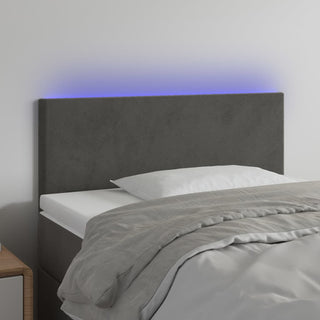 Hoofdbord Led 80X5X78/88 Cm Fluweel Lichtgrijs