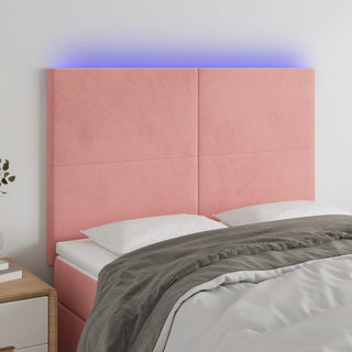Hoofdbord Led 80X5X78/88 Cm Fluweel Lichtgrijs