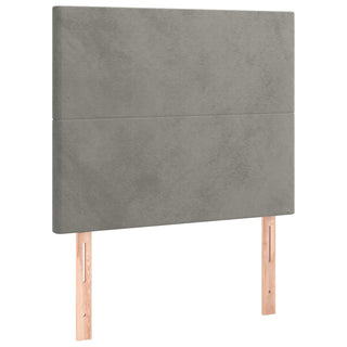 Boxspring Met Matras Fluweel Lichtgrijs