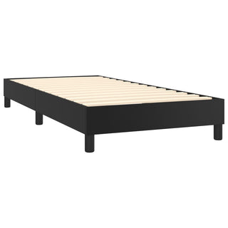 Boxspring Met Matras En Led Kunstleer Zwart